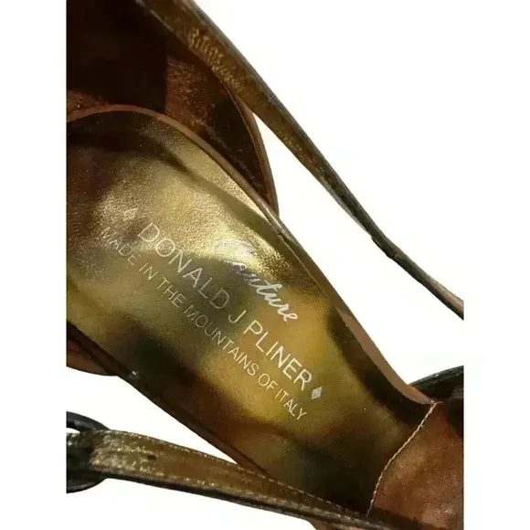 - Donald J. Pliner Couture Leather Peeptoe Strappy D'Orsay Heels Size 6 M,…
