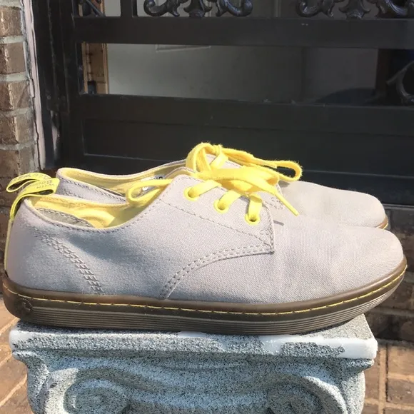 🛍️ DR MARTENS Gray Yellow Sneakers