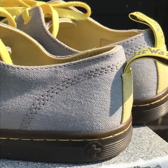 🛍️ DR MARTENS Gray Yellow Sneakers