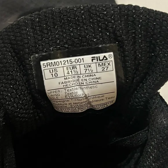 🖤 Fila Memory Foam Finition Sneakers🖤