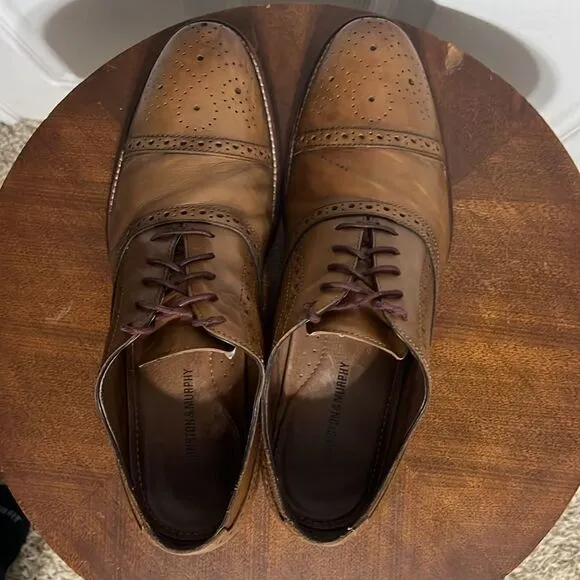 🔥 JOHNSTON &amp; MURPHY ‘CONRAD’ MENS CAP-TOE OXFORD Shoes Men Sz 11M - EXCELLENT