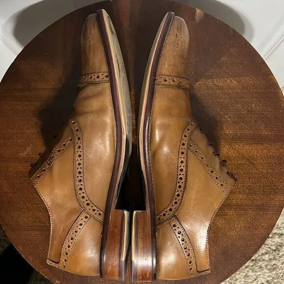 🔥 JOHNSTON &amp; MURPHY ‘CONRAD’ MENS CAP-TOE OXFORD Shoes Men Sz 11M - EXCELLENT