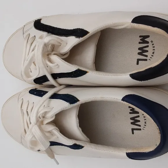 - Madewell leather sneakers unisex white  casual vacation y2k office retro…