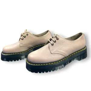 - New Dr Martens unisex 1461 quad 3 eye shoes in vintage taupe leather Size 11