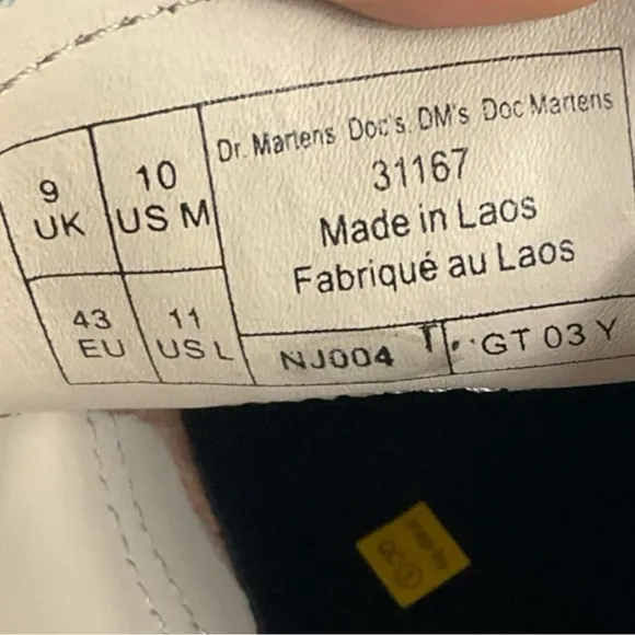 - New Dr Martens unisex 1461 quad 3 eye shoes in vintage taupe leather Size 11