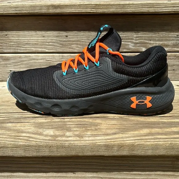🧡🖤 Under Armour Men’s Charged Vantage 2 Marble Running Shoes, Size 8.5