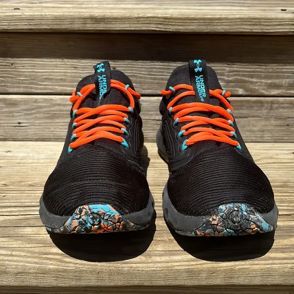 🧡🖤 Under Armour Men’s Charged Vantage 2 Marble Running Shoes, Size 8.5