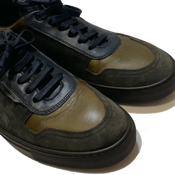 10 / Fratelli rossetti Men's Leather and Suede Men's navy and Olive Sneaker