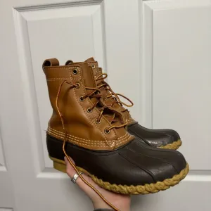 $149 L. L. Bean Duck Boots Tan/Brown
