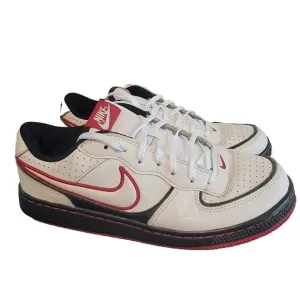 2007 Vintage Nike Air Force One‎ RED Black Sneakers Size 6Y Youth 318493-111
