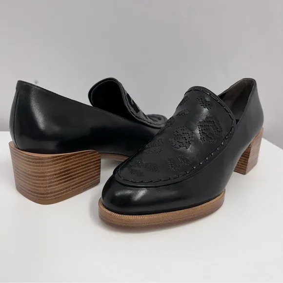 3.1 Phillip Lim Leather Shoes Black NIB $525 Embroidered Cool‎ Heels Size 37 7