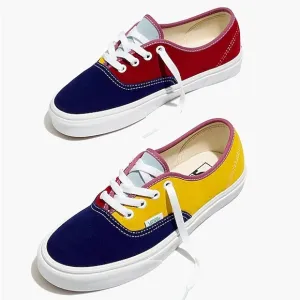 #39❤️ Vans® Unisex Authentic Lace-Up Sneakers in Colorblock Suede and Canvas