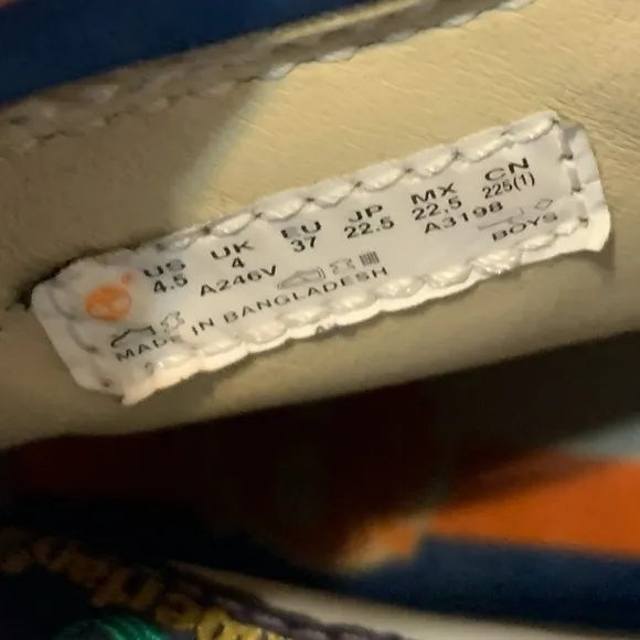 4.5 Boys / Timberland New York Knicks boots