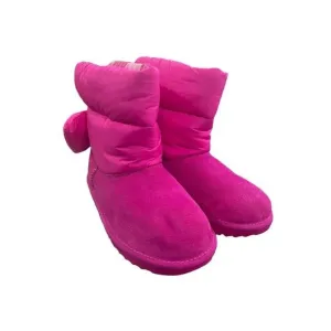 5 UGG Girls Pink Bailey Bow Puff Maxi Wavelength Boots New