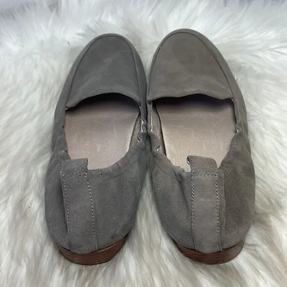 Abeo BioSystem Jean Grey Suede Loafer Flats Sz 7 NARROW WIDTH