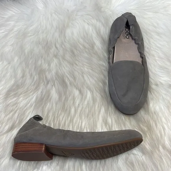 Abeo BioSystem Jean Grey Suede Loafer Flats Sz 7 NARROW WIDTH