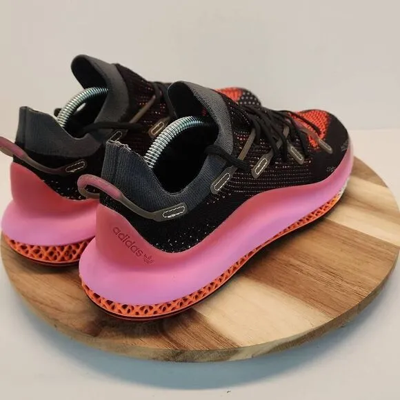 ADIDAS 4D FUSIO Men's Running Shoes Size 10 Black Orange Pink Gray