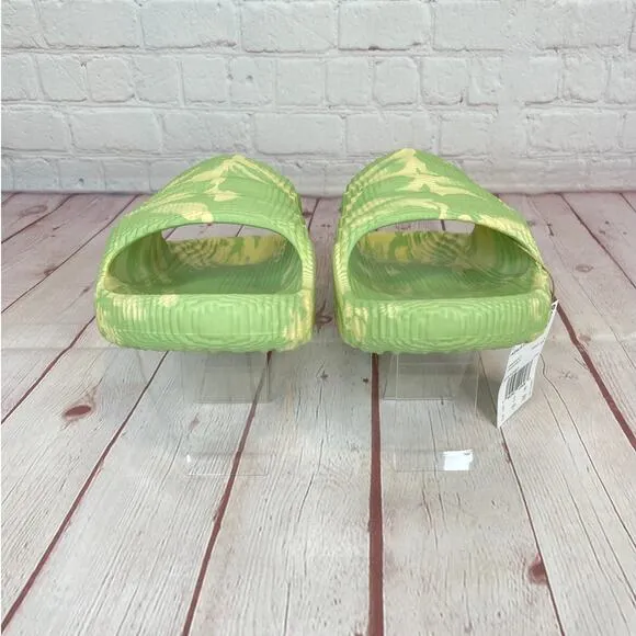 Adidas Adilette 22 'Magic Lime Dessert Sand' Sandals Slides Mens Size 8 (GY1597)