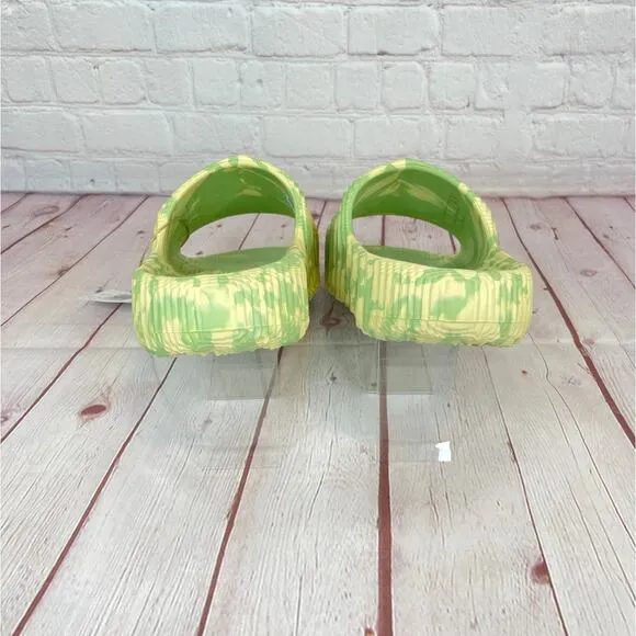 Adidas Adilette 22 'Magic Lime Dessert Sand' Sandals Slides Mens Size 8 (GY1597)