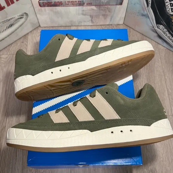 ADIDAS Adimatic IE9864 Olive Green / Beige Sneakers Size 13