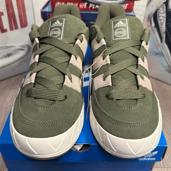 ADIDAS Adimatic IE9864 Olive Green / Beige Sneakers Size 13