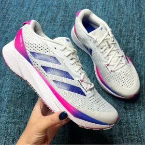 Adidas Adizero SL Running Shoes in White Lucid Blue Fuchsia