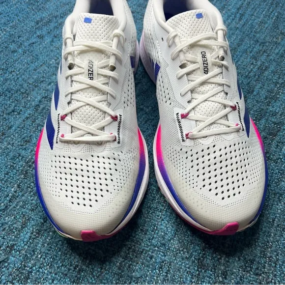 Adidas Adizero SL Running Shoes in White Lucid Blue Fuchsia