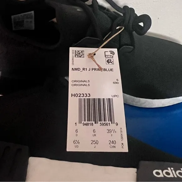 Adidas Black NMD_R1 Primeblue Sneakers Kids Women’s Unisex