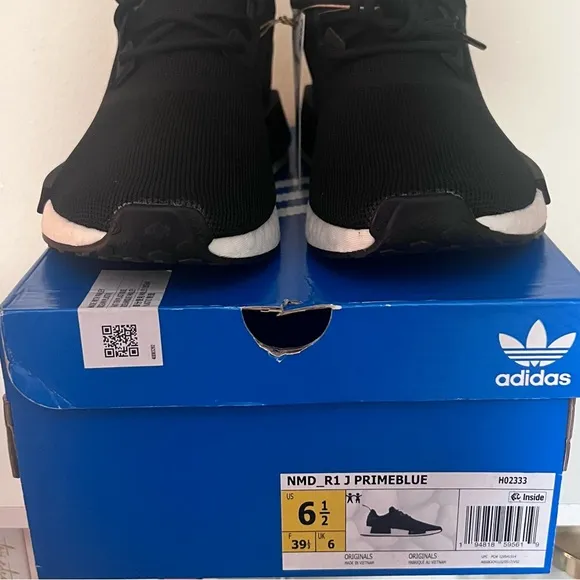 Adidas Black NMD_R1 Primeblue Sneakers Kids Women’s Unisex