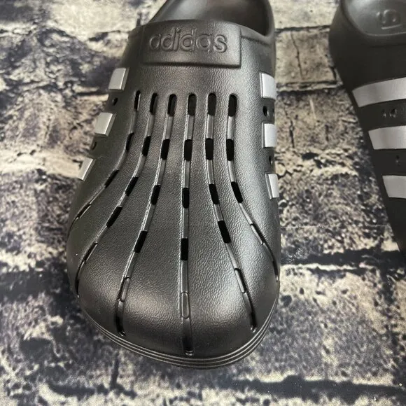 Adidas Clog Unisex US Size Men 7 / Women 8 Adilette Slides Sandals Black