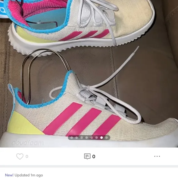 Adidas Cloudfoam Unisex Sneakers, Youth Size 7