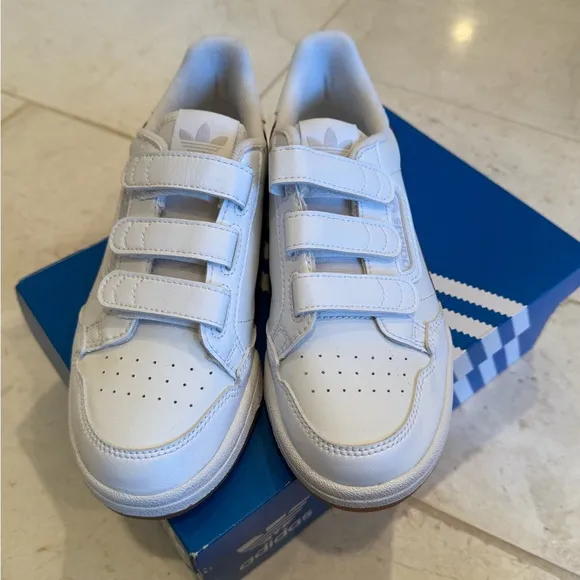 Adidas continental 80 CF J Velcro sneakers BNIB kids sz 5 / womens 7