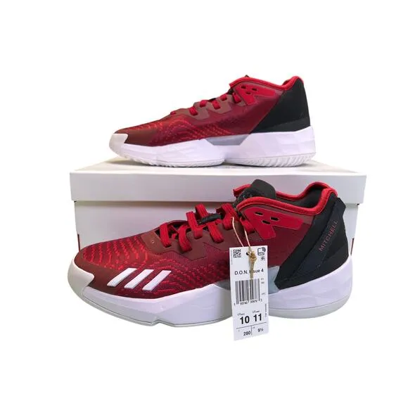 Adidas D.O.N. Issue 4 Basketball Shoes Unisex Red Size 10 Men 11 Women New
