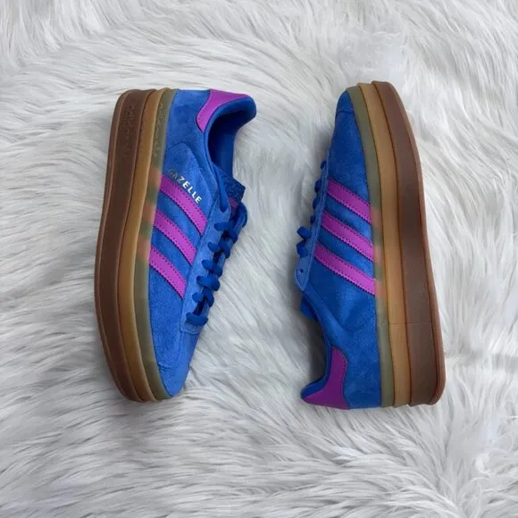 Adidas Gazelle Bold Low Womens Casual Shoes Blue IG4367 NEW Multi Sz