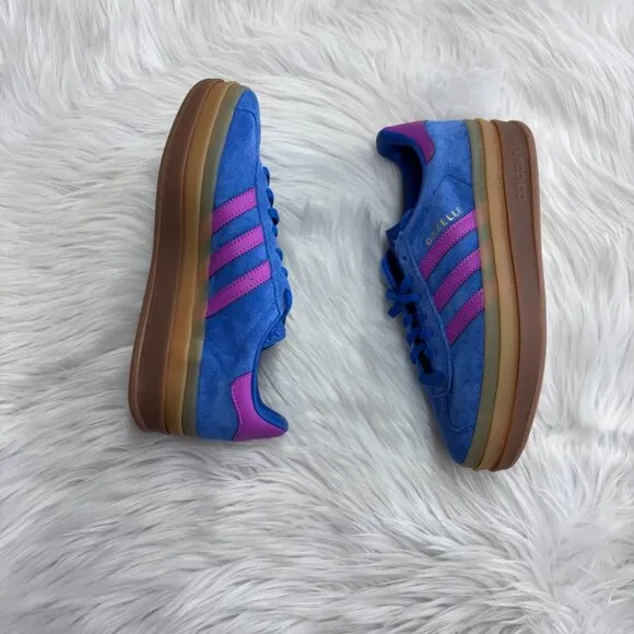 Adidas Gazelle Bold Low Womens Casual Shoes Blue IG4367 NEW Multi Sz