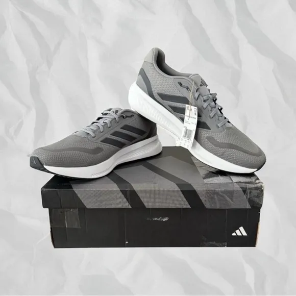Adidas Gray Men's Running Shoes Run Falcon 5JH5185 Shoes Sneakers Size 14 Wide