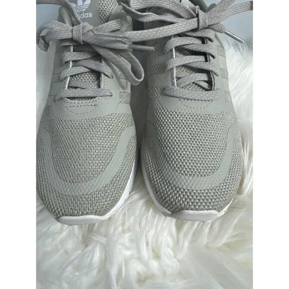 Adidas Gray Sneakers Women or Youth size 4.5 Gray White Unisex