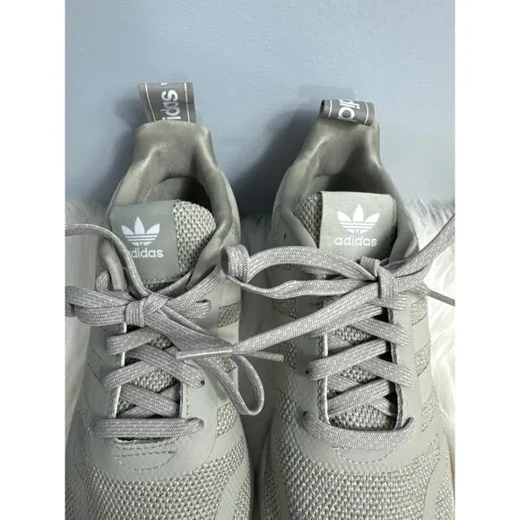 Adidas Gray Sneakers Women or Youth size 4.5 Gray White Unisex