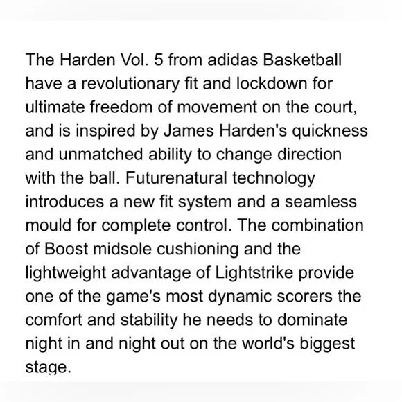 ADIDAS HARDEN SNEAKERS VOL 5  BASKETBALL  Futurenatural Sneakers KIDS