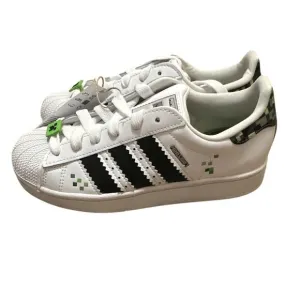 Adidas JQ8749 Superstar II x Minecraft Shoes Unisex Kids Size 4.5 New with tag