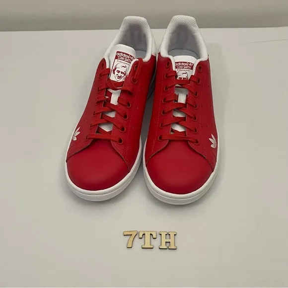 Adidas Junior Stan Smith Red Sneaker Shoes FW2041 Size 6 Unisex