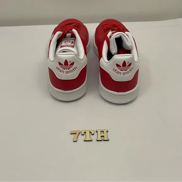 Adidas Junior Stan Smith Red Sneaker Shoes FW2041 Size 6 Unisex