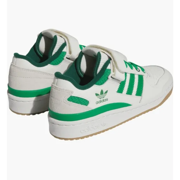 Adidas Kids Forum Low Sneakers Green White Unisex sz 2 NEW