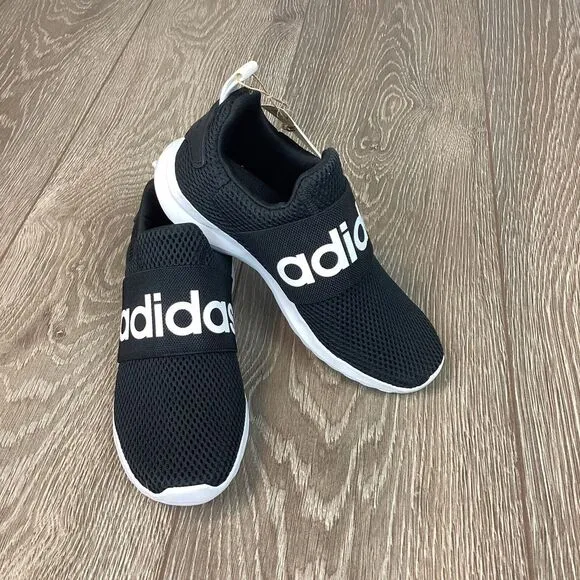 ADIDAS LITE RACER ADAPT 4.0 K Cloud‎ Foam Sneaker Shoe Black White Size 2 Youth