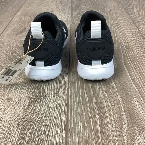 ADIDAS LITE RACER ADAPT 4.0 K Cloud‎ Foam Sneaker Shoe Black White Size 2 Youth