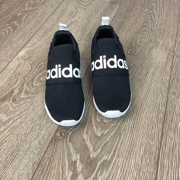 ADIDAS LITE RACER ADAPT 4.0 K Cloud‎ Foam Sneaker Shoe Black White Size 2 Youth