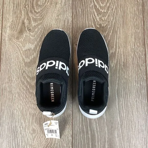 ADIDAS LITE RACER ADAPT 4.0 K Cloud‎ Foam Sneaker Shoe Black White Size 2 Youth