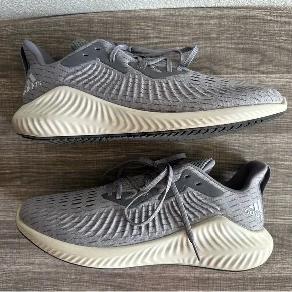 Adidas Men’s Alphabounce   Gray Running Sneakers Men’s Size 12