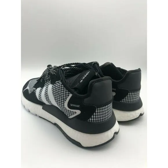 adidas Men’s Nite Jogger Casual Shoes Black/White/Silver FV3854 Size US 10.5