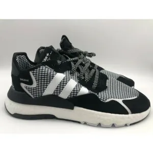 adidas Men’s Nite Jogger Casual Shoes Black/White/Silver FV3854 Size US 10.5